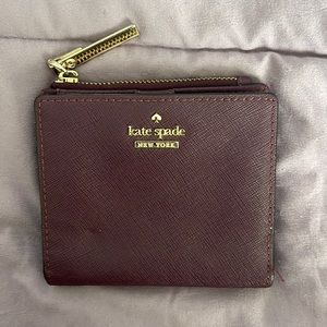 Kate Spade small snap and zip wallet Purple